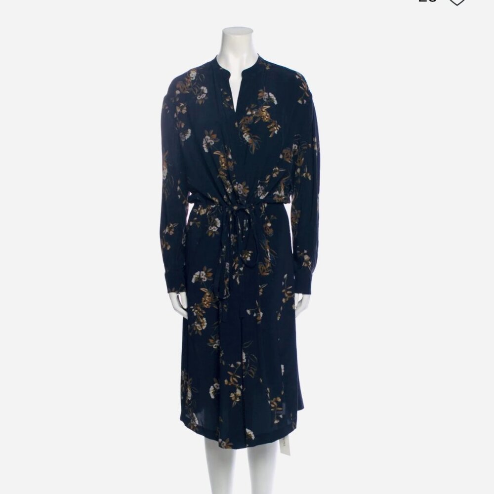 Vince Silk Midi Dress - Size Large